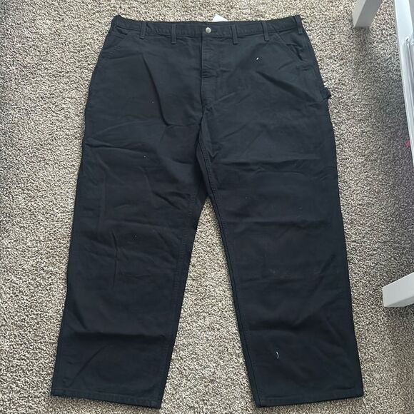 Carhartt Men’s Loose Original Fit Black Pants Size Waist 46 NEW - Picture 1 of 5